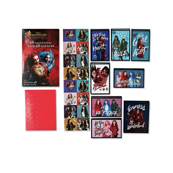 Descendants 4 Valentine Cards Rise of Red 2 boxes - Picture 3 of 5